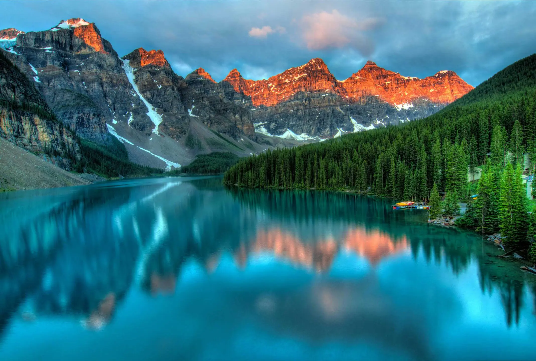 Sun rising over mountain top